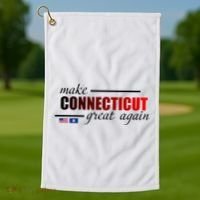 Make Connecticut Great Again Golf Towel thumb 1