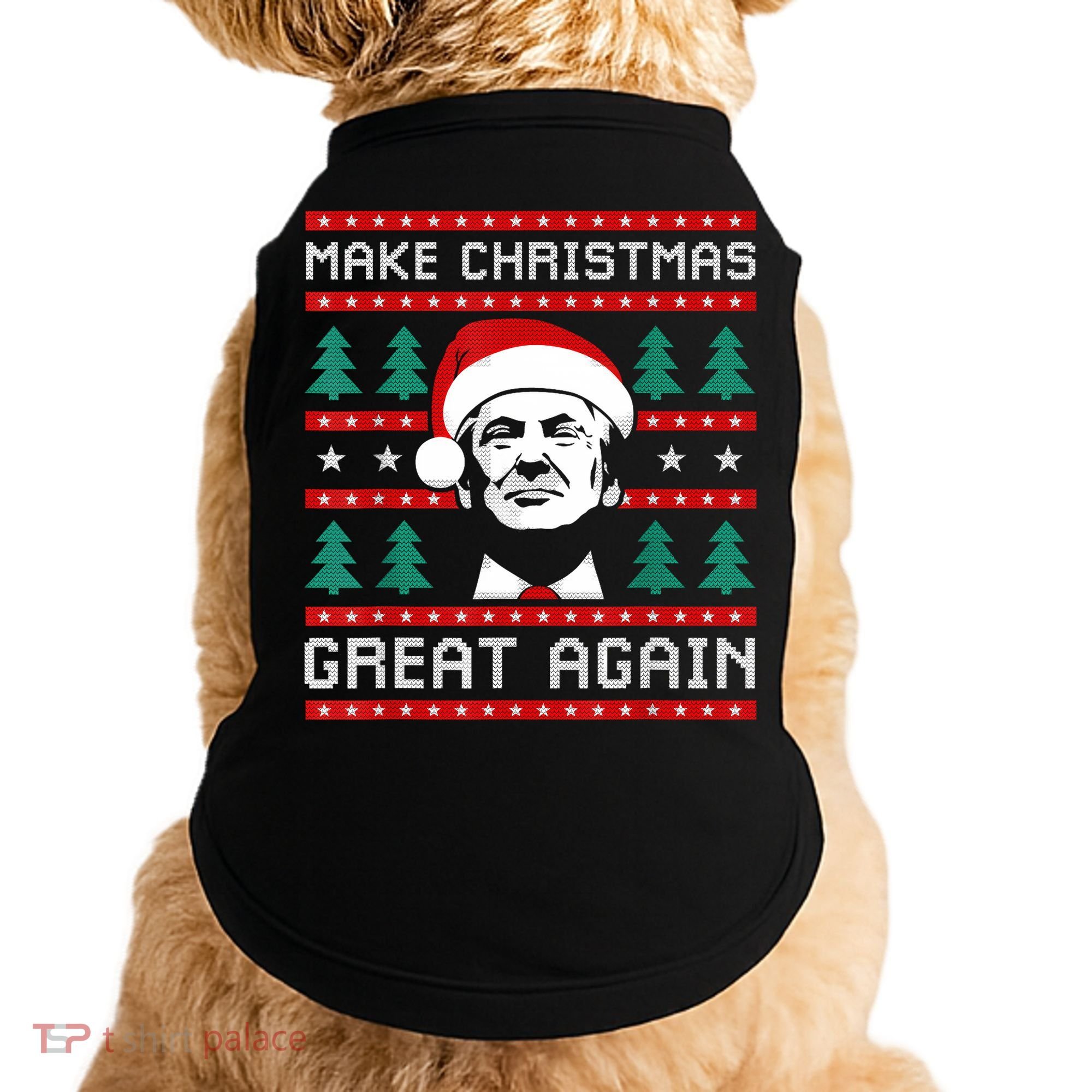 Make Christmas Great Again Trump Doggie Tank