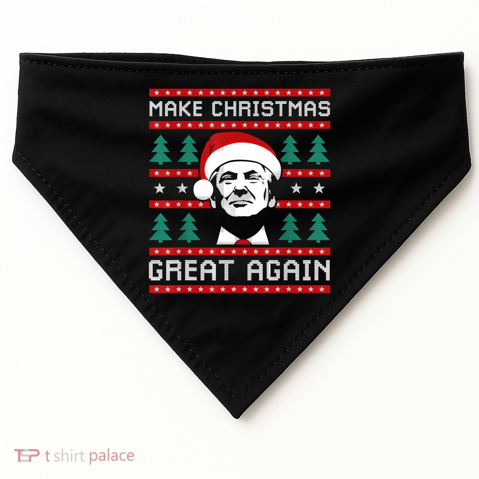Make Christmas Great Again Trump USA-Made Doggie Bandana