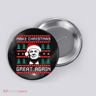 Make Christmas Great Again Trump Button