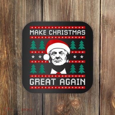 Make Christmas Great Again Trump Coaster