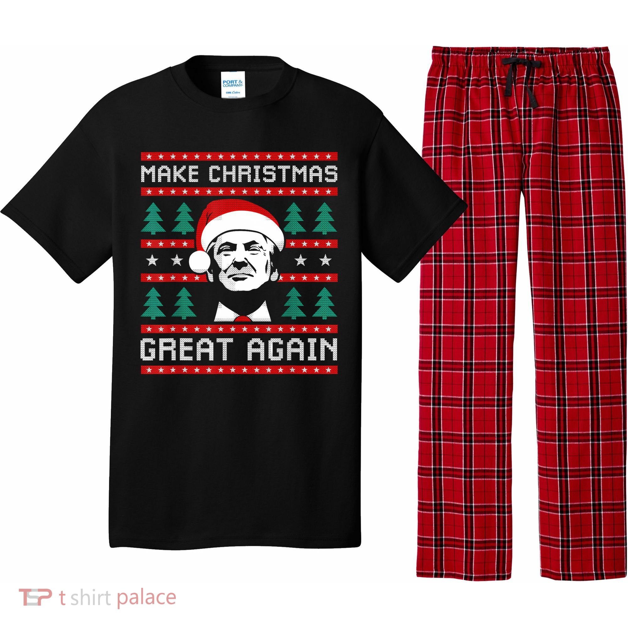 Make Christmas Great Again Trump Pajama Set