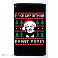 Make Christmas Great Again Trump Golf Towel thumb 0