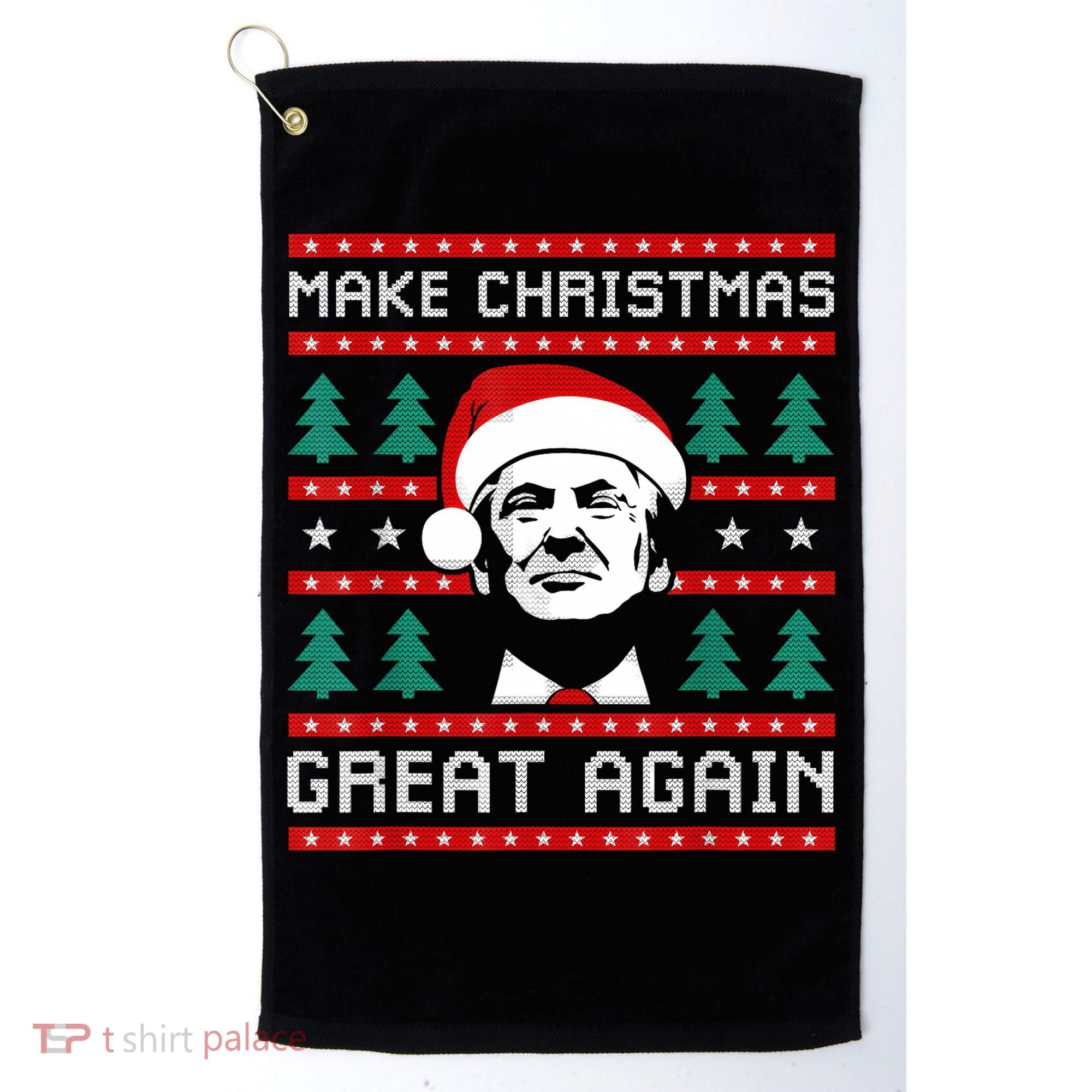 Make Christmas Great Again Trump Golf Towel