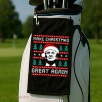 Make Christmas Great Again Trump Golf Towel thumb 2