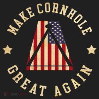 Make Cornhole Great Again Funny Cornhole American Flag Great Gift Beanie thumb 2