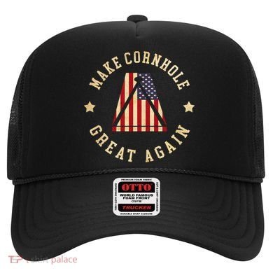 Make Cornhole Great Again Funny Cornhole American Flag Great Gift Hat