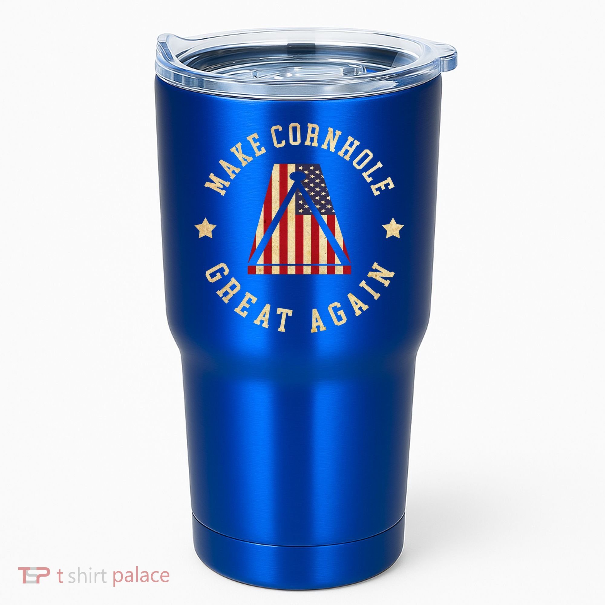Make Cornhole Great Again Funny Cornhole American Flag Great Gift Tumbler