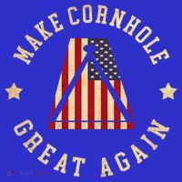Make Cornhole Great Again Funny Cornhole American Flag Great Gift Women's Long Sleeve Shirt thumb 2