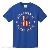 Make Cornhole Great Again Funny Cornhole American Flag Great Gift Kids T-Shirt thumb 0