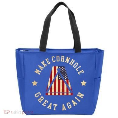Make Cornhole Great Again Funny Cornhole American Flag Great Gift Bag