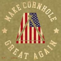 Make Cornhole Great Again Funny Cornhole American Flag Great Gift Garment-Dyed Women's Muscle Tee thumb 6