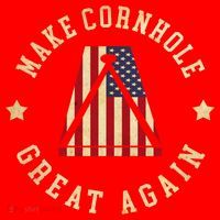 Make Cornhole Great Again Funny Cornhole American Flag Great Gift Santa Hat thumb 1