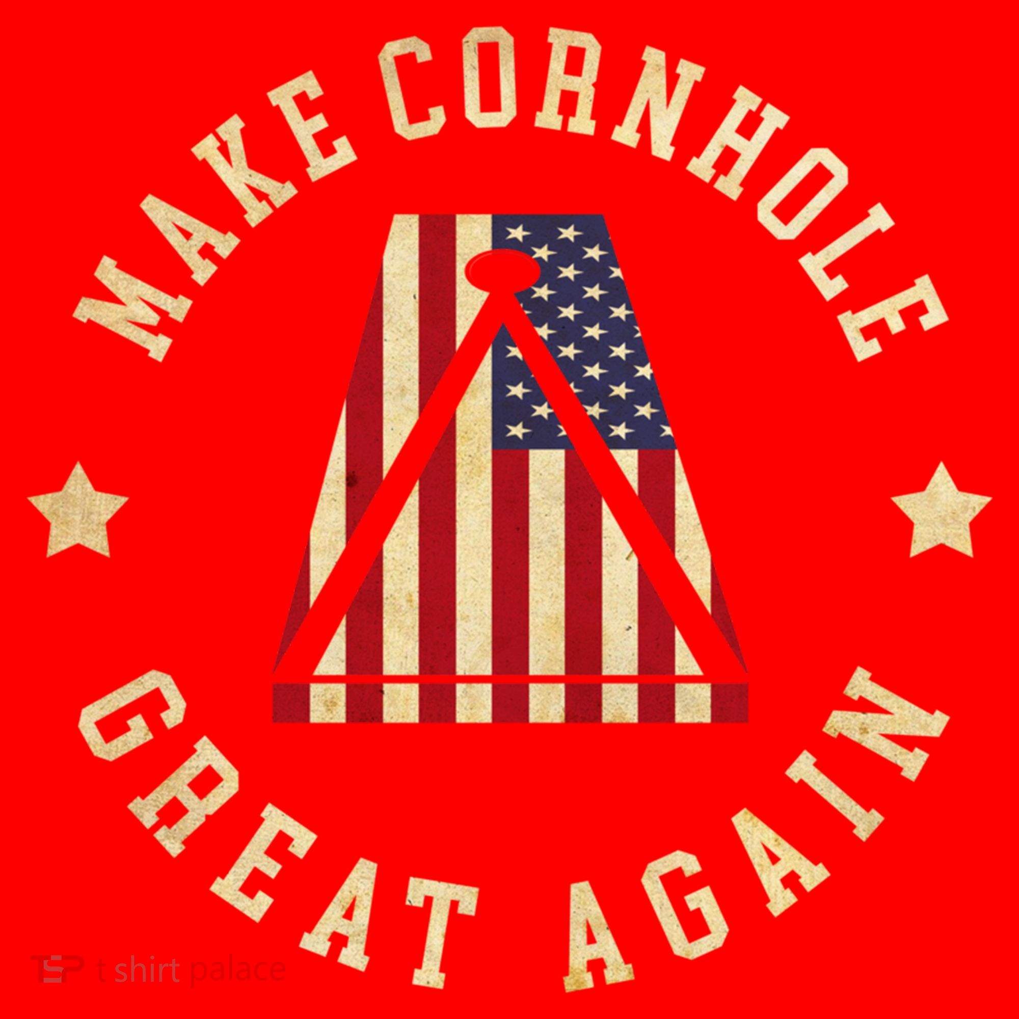 Make Cornhole Great Again Funny Cornhole American Flag Great Gift Santa Hat
