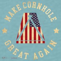 Make Cornhole Great Again Funny Cornhole American Flag Great Gift Sueded Cloud Jersey T-Shirt thumb 2