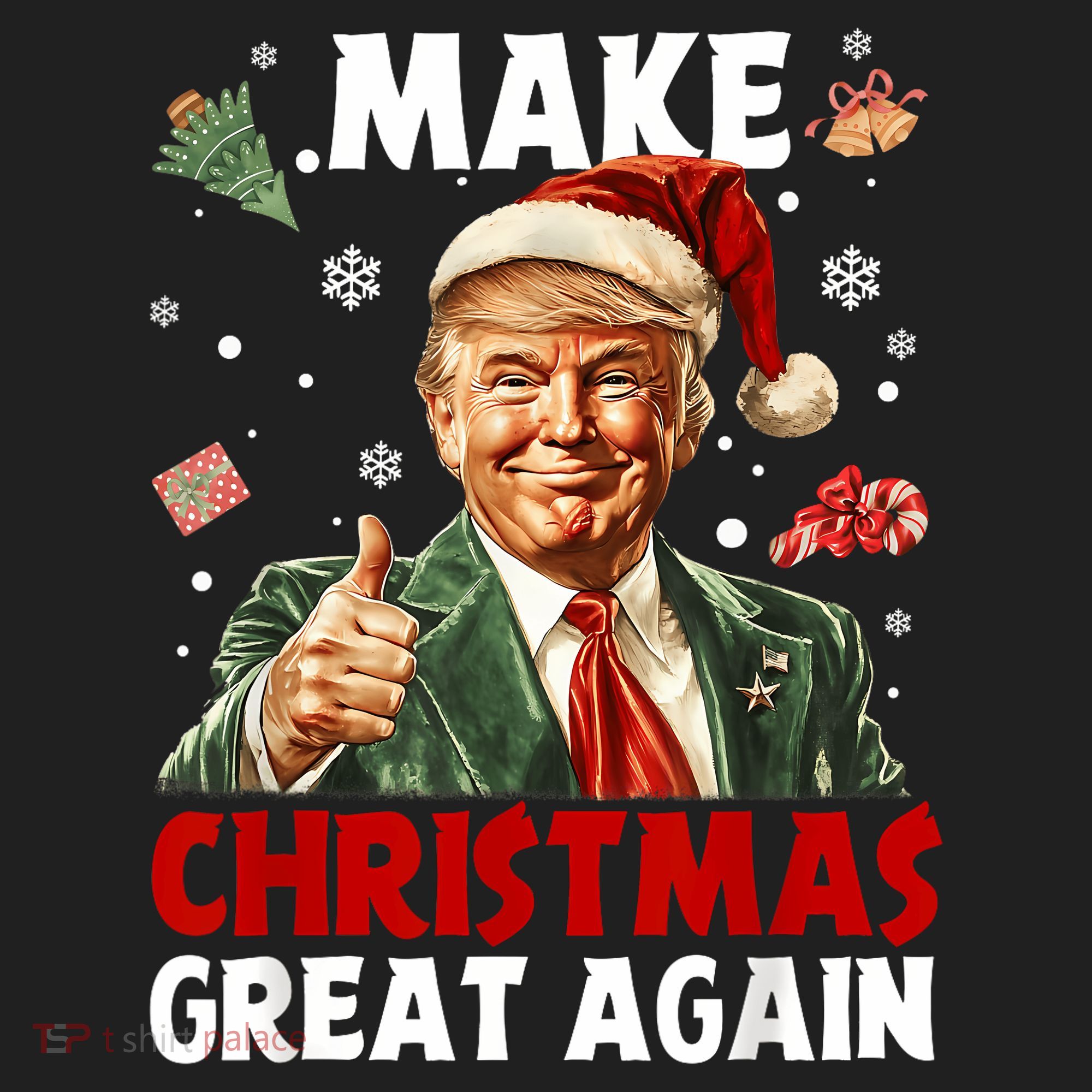 Make Christmas Great Again Santa Funny Trump Xmas Pajamas Women's Sweatshirt