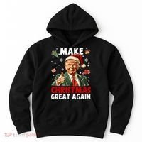Make Christmas Great Again Santa Funny Trump Xmas Pajamas Hoodie thumb 0