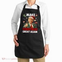 Make Christmas Great Again Santa Funny Trump Xmas Pajamas Apron thumb 2