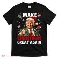 Make Christmas Great Again Santa Funny Trump Xmas Pajamas T-Shirt thumb 0
