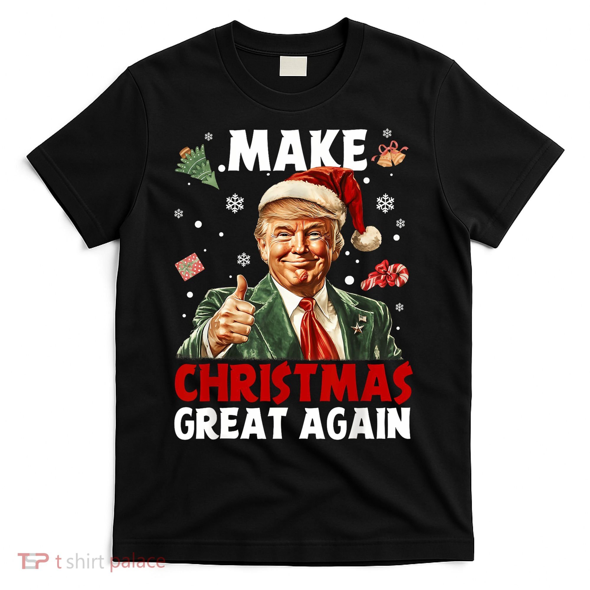 Make Christmas Great Again Santa Funny Trump Xmas Pajamas T-Shirt