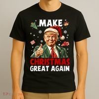 Make Christmas Great Again Santa Funny Trump Xmas Pajamas T-Shirt thumb 3