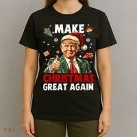 Make Christmas Great Again Santa Funny Trump Xmas Pajamas T-Shirt thumb 4