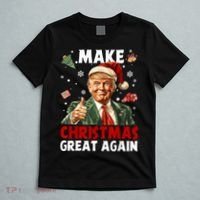 Make Christmas Great Again Santa Funny Trump Xmas Pajamas T-Shirt thumb 5