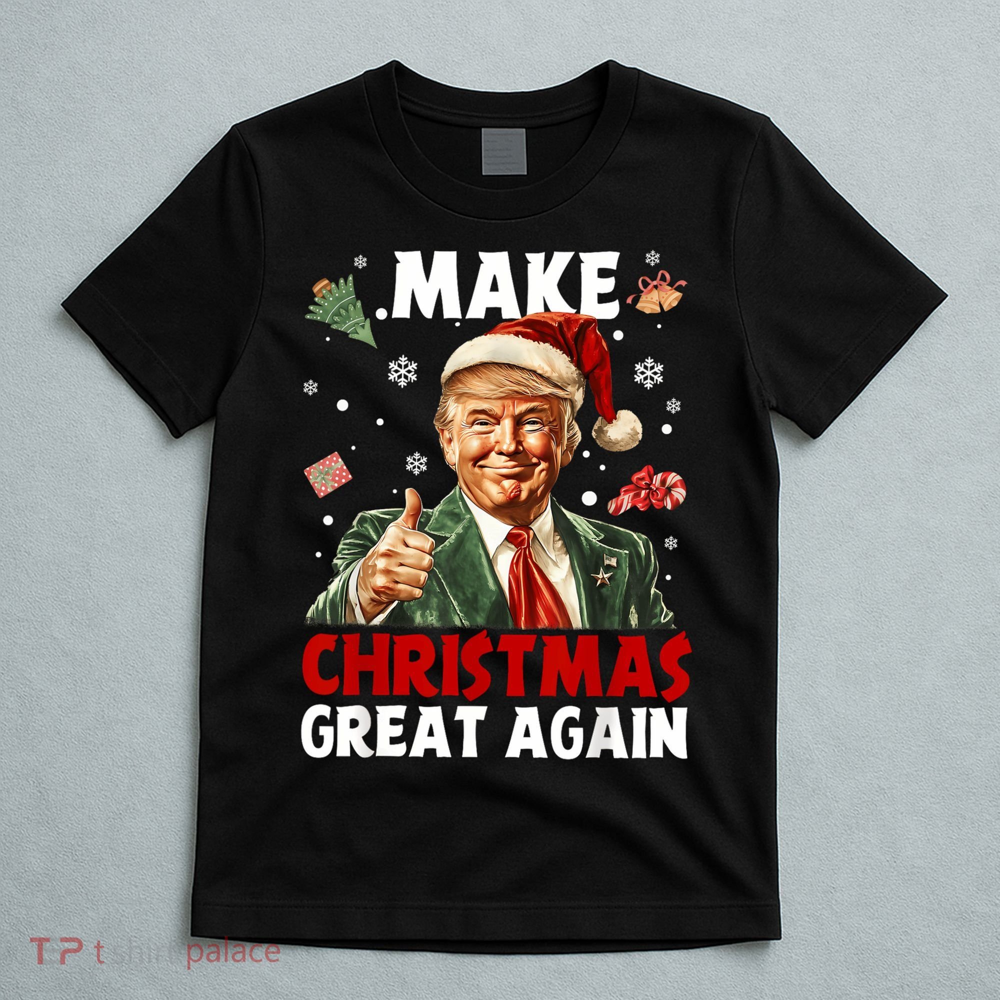 Make Christmas Great Again Santa Funny Trump Xmas Pajamas T-Shirt