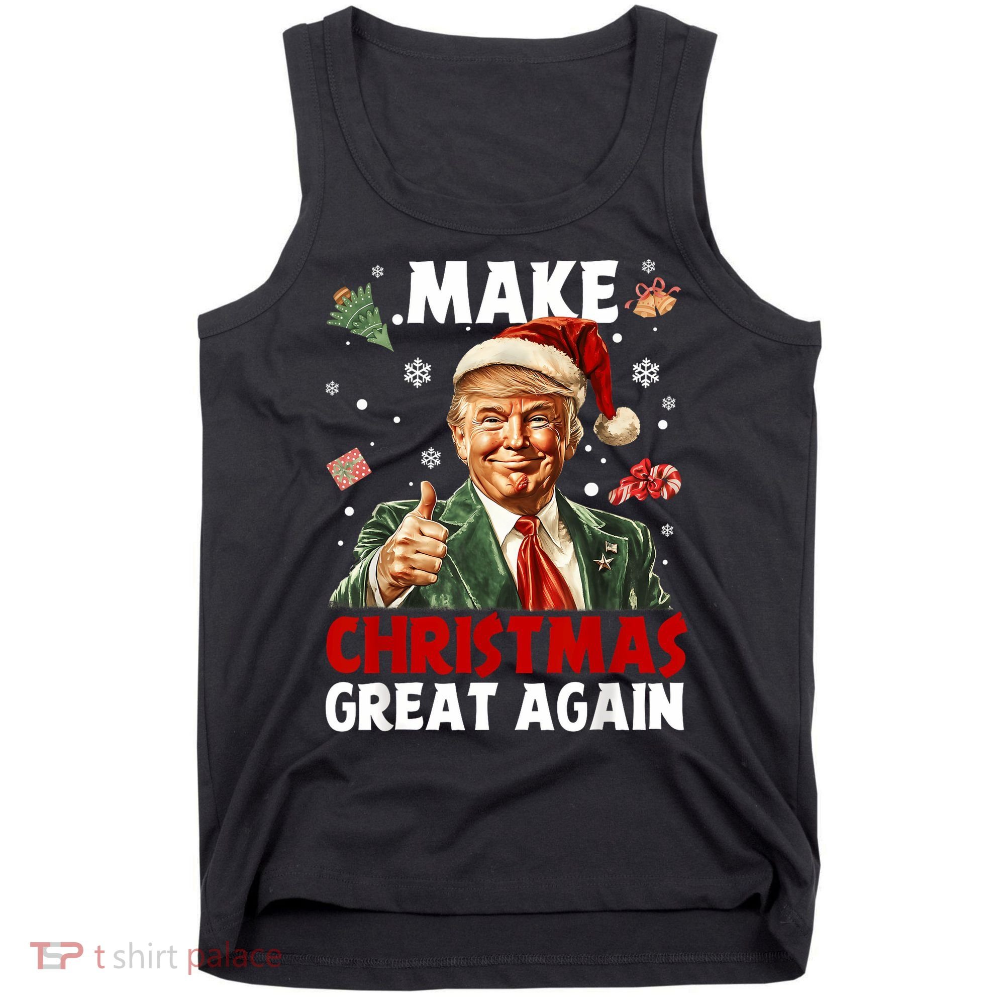Make Christmas Great Again Santa Funny Trump Xmas Pajamas Tank Top