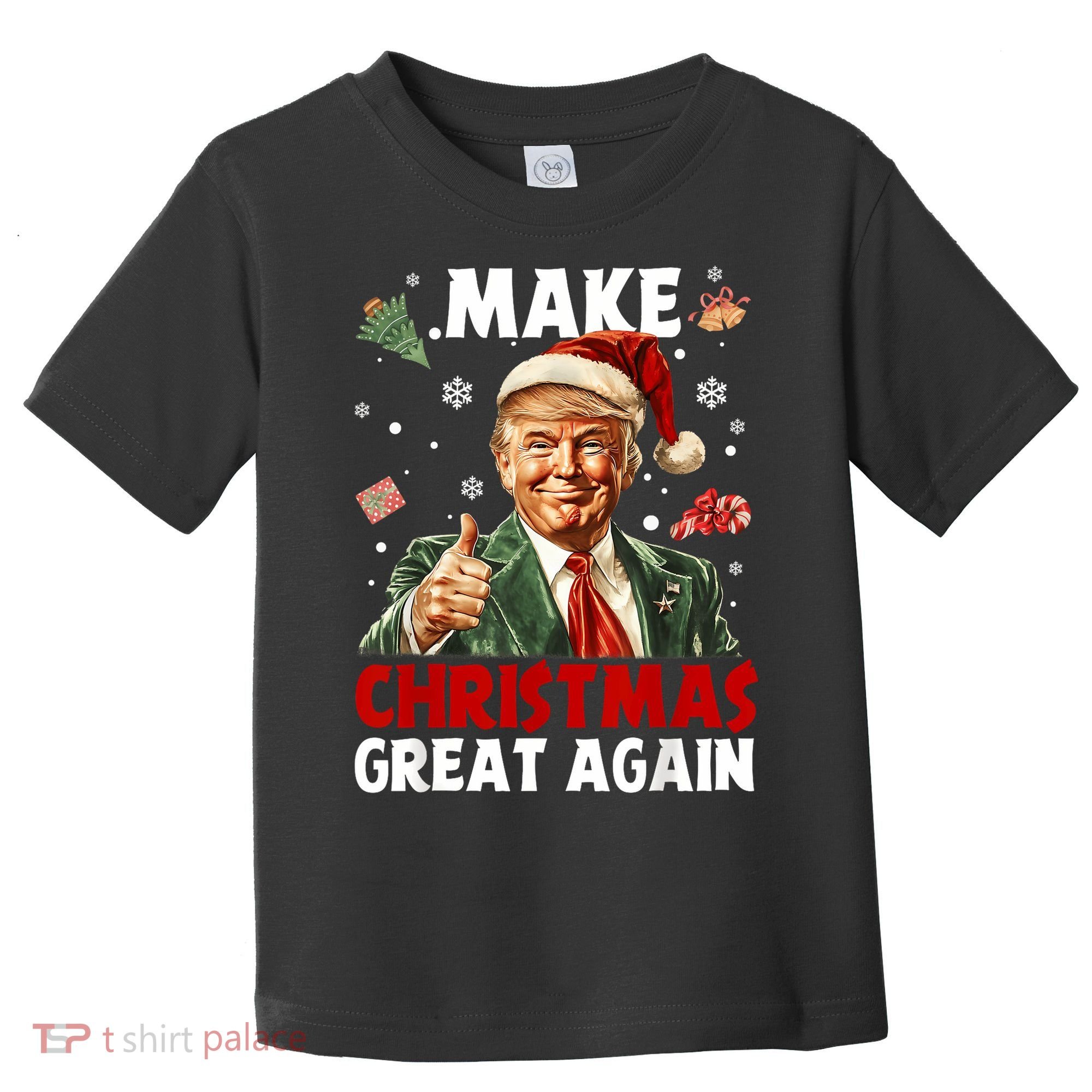Make Christmas Great Again Santa Funny Trump Xmas Pajamas Toddler T-Shirt