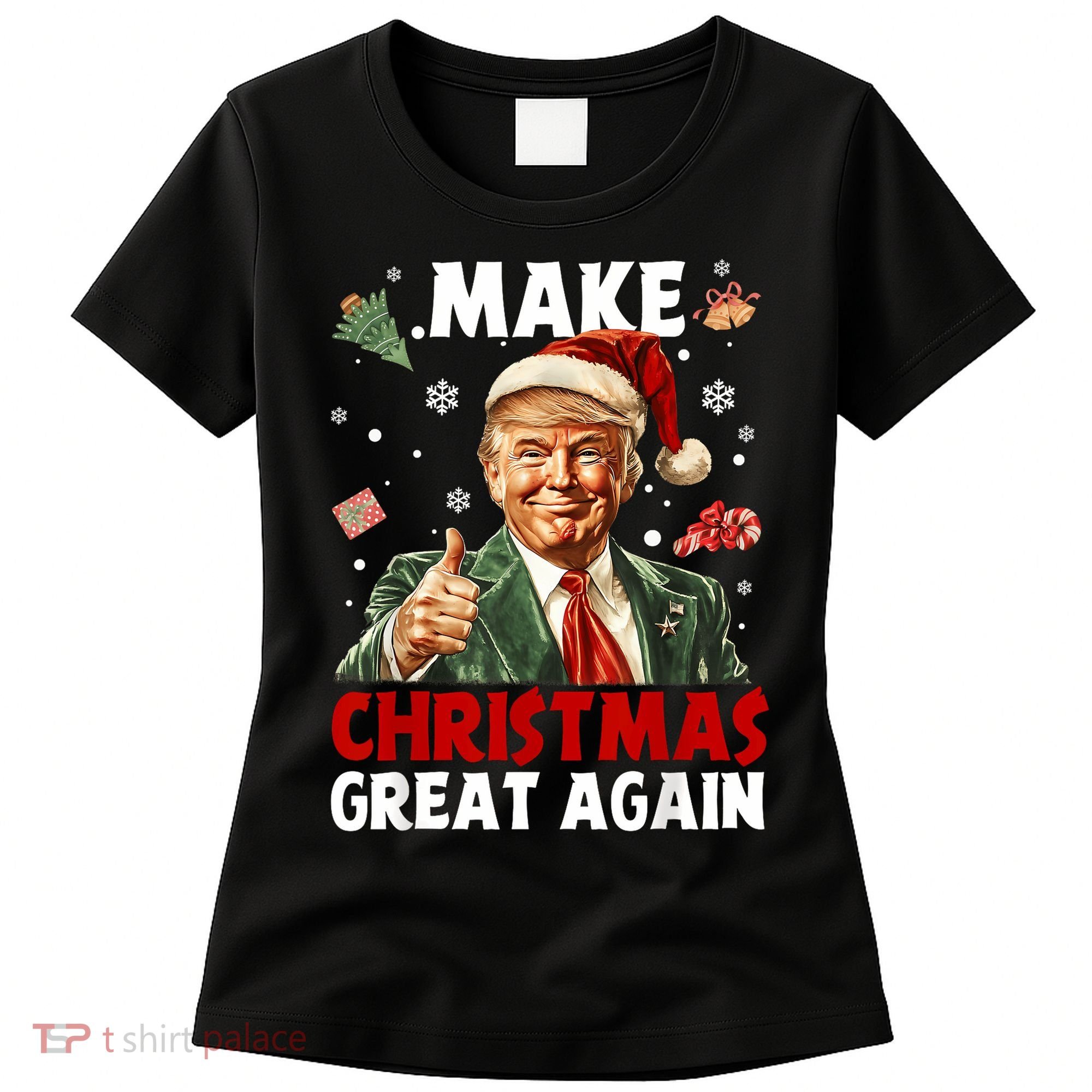 Make Christmas Great Again Santa Funny Trump Xmas Pajamas Women's T-Shirt