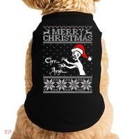 Merry Christmas Grr Argh Ugly Zombie Santa Doggie Tank thumb 0