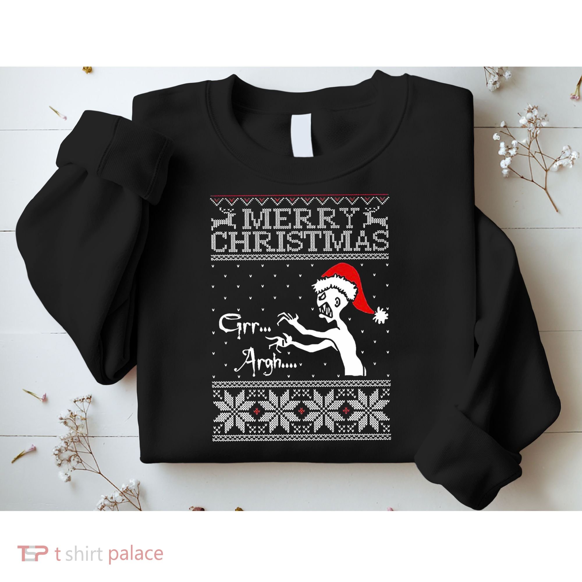 Merry Christmas Grr Argh Ugly Zombie Santa Sweatshirt