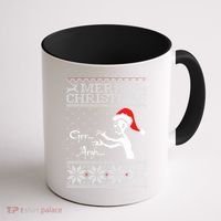Merry Christmas Grr Argh Ugly Zombie Santa Coffee Mug thumb 1