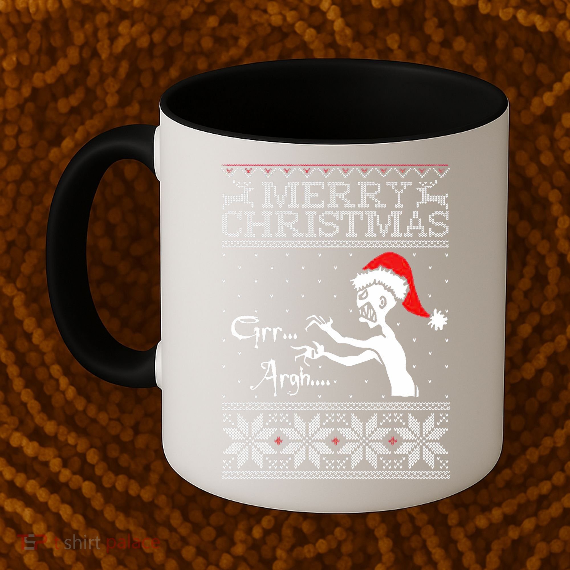 Merry Christmas Grr Argh Ugly Zombie Santa Coffee Mug