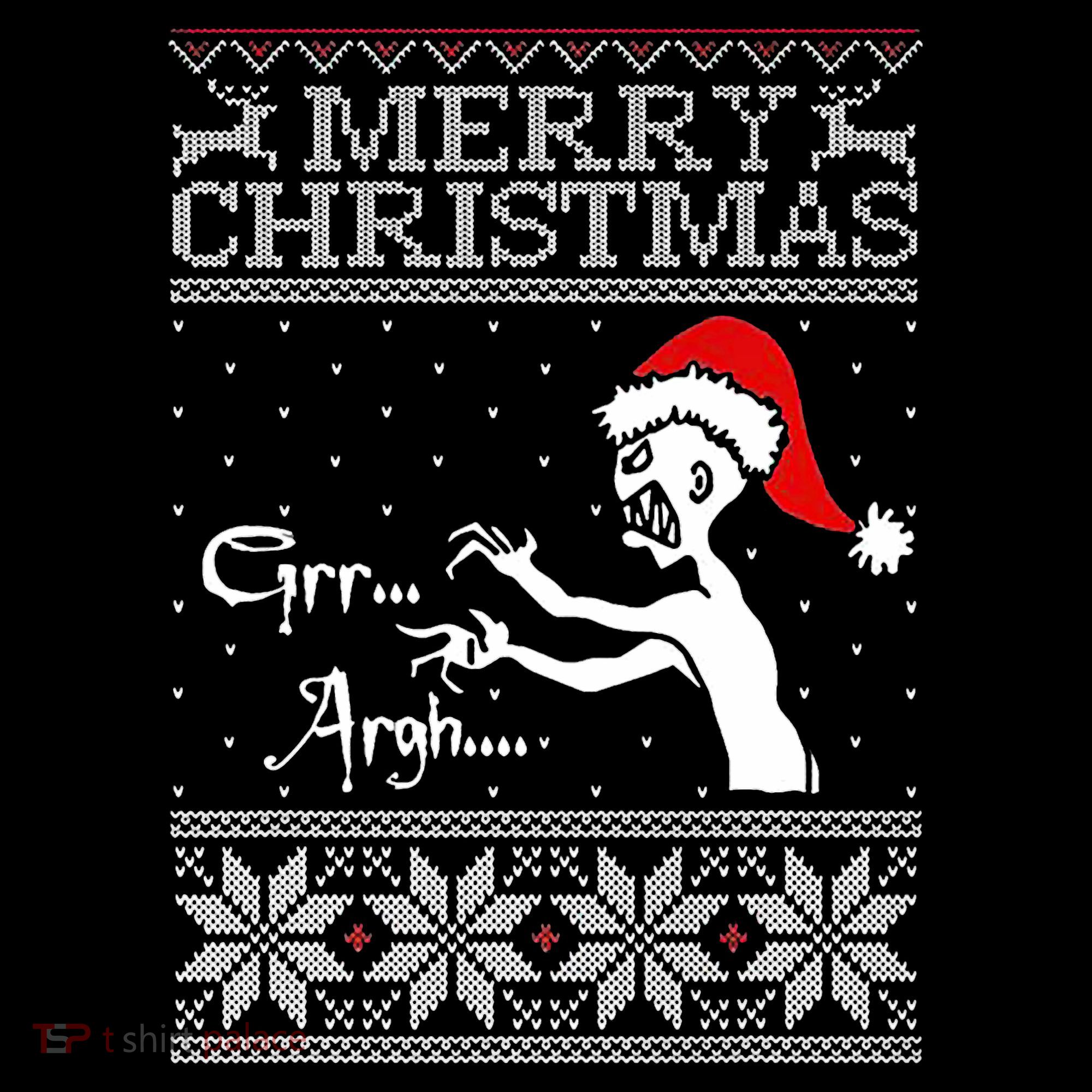 Merry Christmas Grr Argh Ugly Zombie Santa Coffee Mug