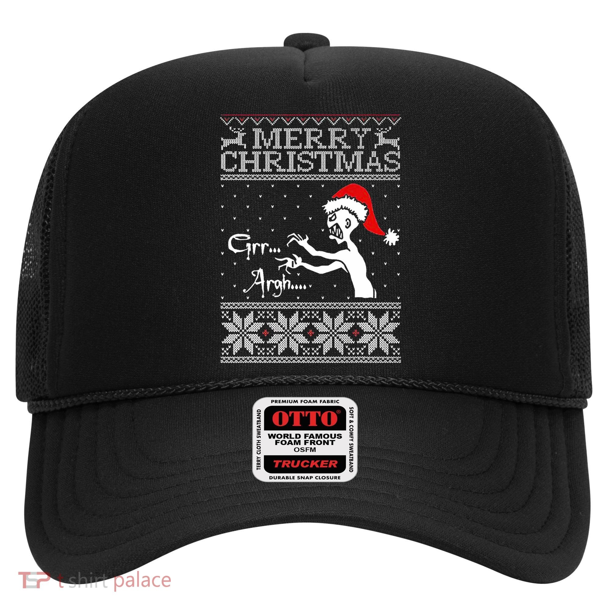 Merry Christmas Grr Argh Ugly Zombie Santa Hat