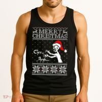 Merry Christmas Grr Argh Ugly Zombie Santa Tank Top thumb 3