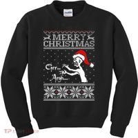 Merry Christmas Grr Argh Ugly Zombie Santa Kids Sweatshirt thumb 0