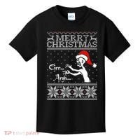 Merry Christmas Grr Argh Ugly Zombie Santa Kids T-Shirt thumb 0