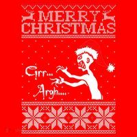 Merry Christmas Grr Argh Ugly Zombie Santa Santa Hat thumb 1