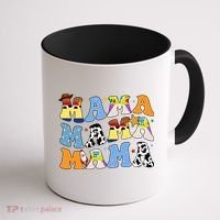 Mama Cow Girl Print Cute Coffee Mug thumb 1