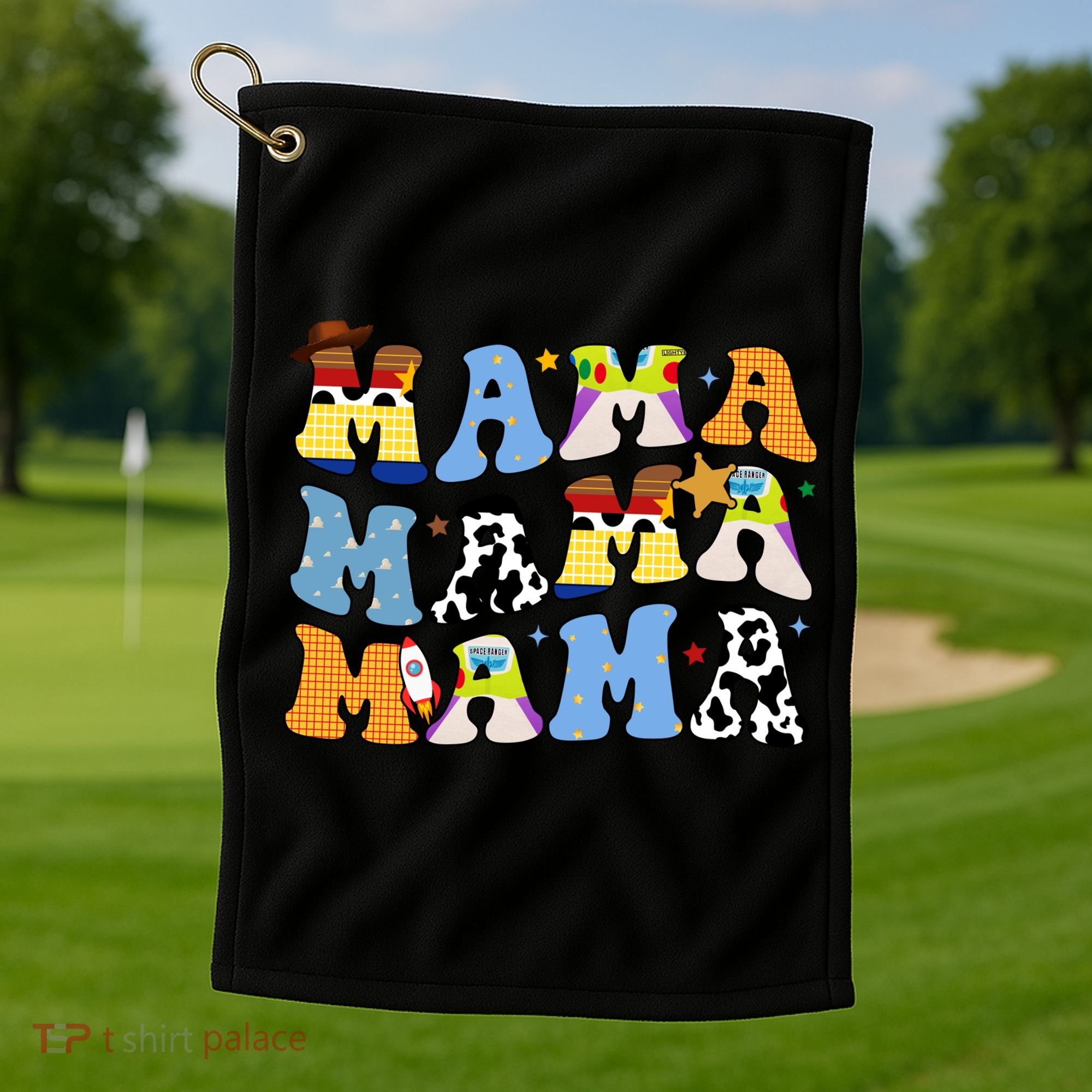 Mama Cow Girl Print Cute Golf Towel