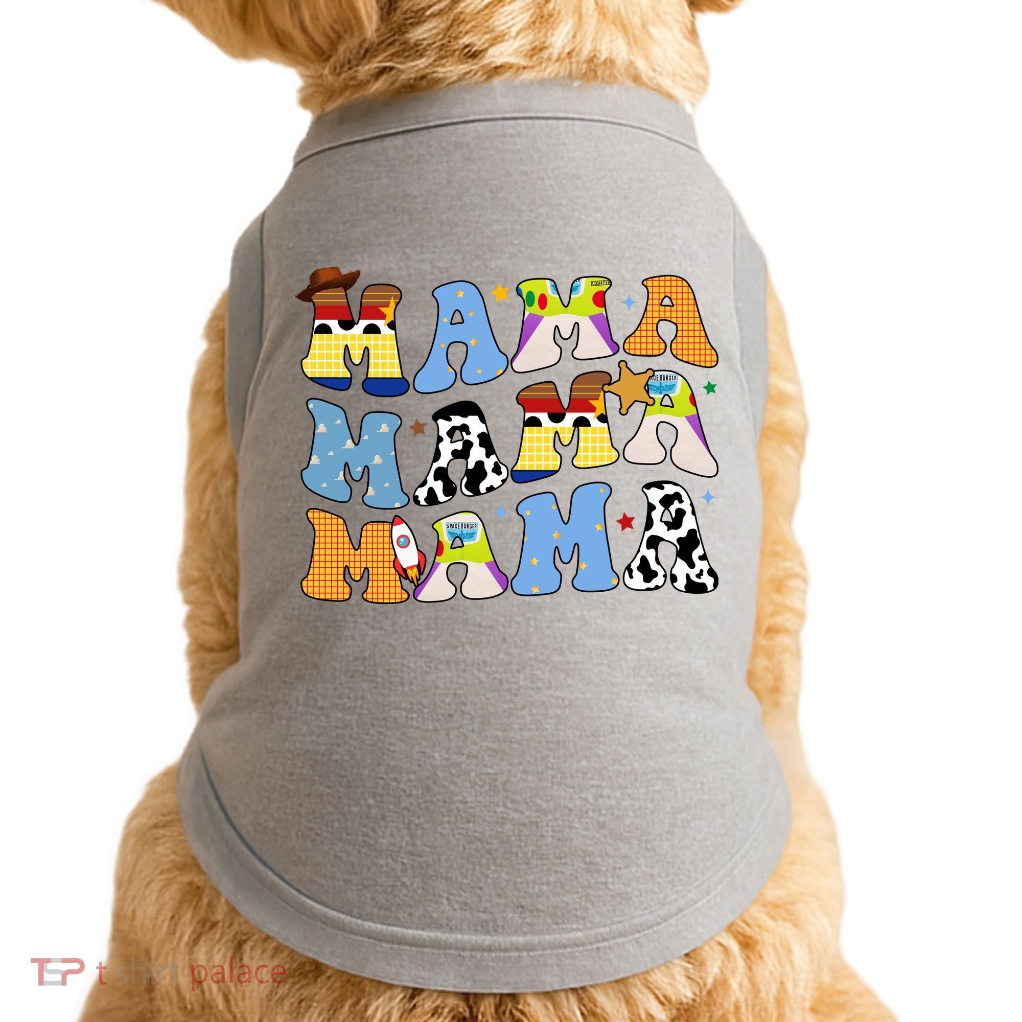 Mama Cow Girl Print Cute Doggie Tank