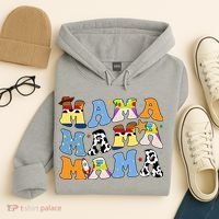 Mama Cow Girl Print Cute Hoodie thumb 4