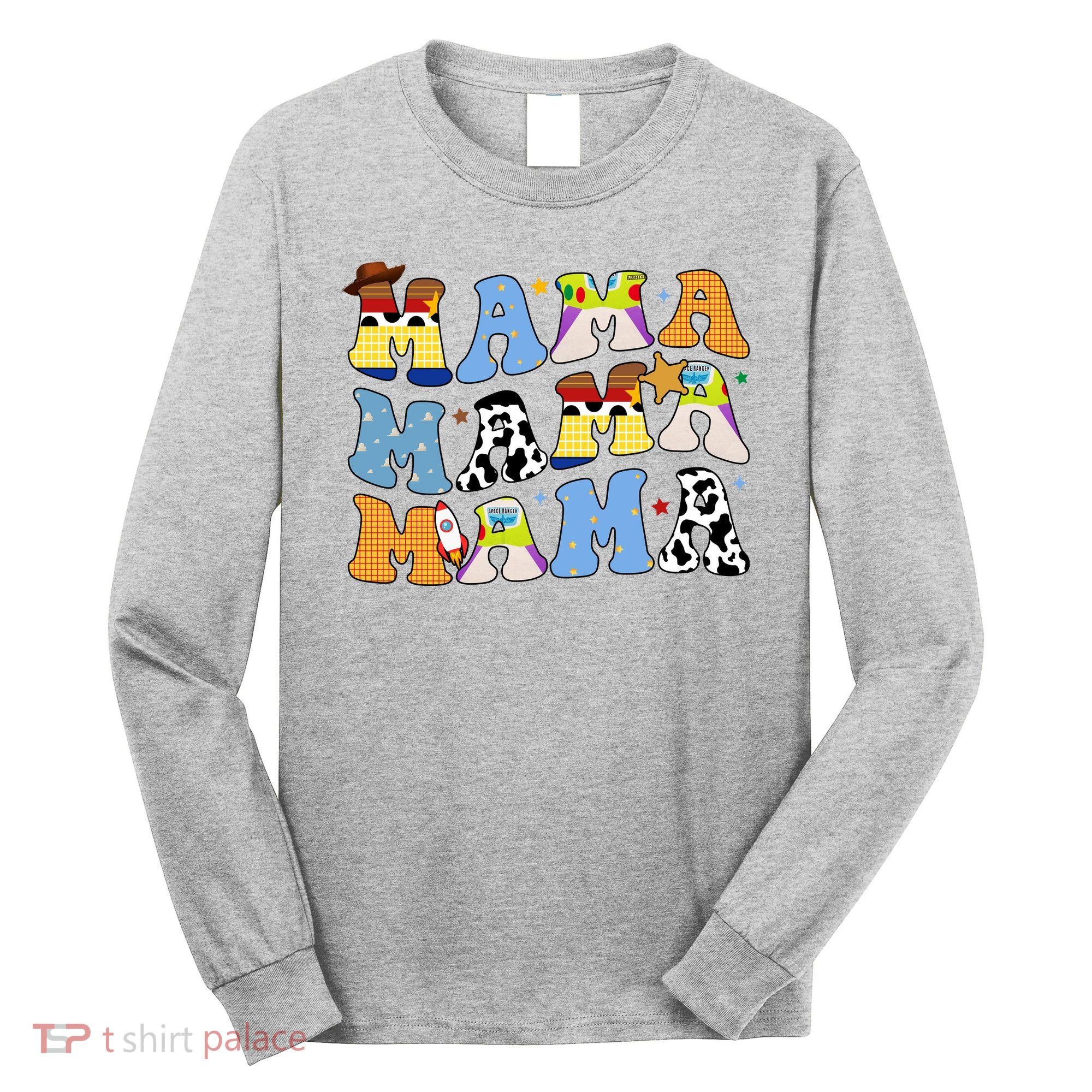 Mama Cow Girl Print Cute Long Sleeve Shirt