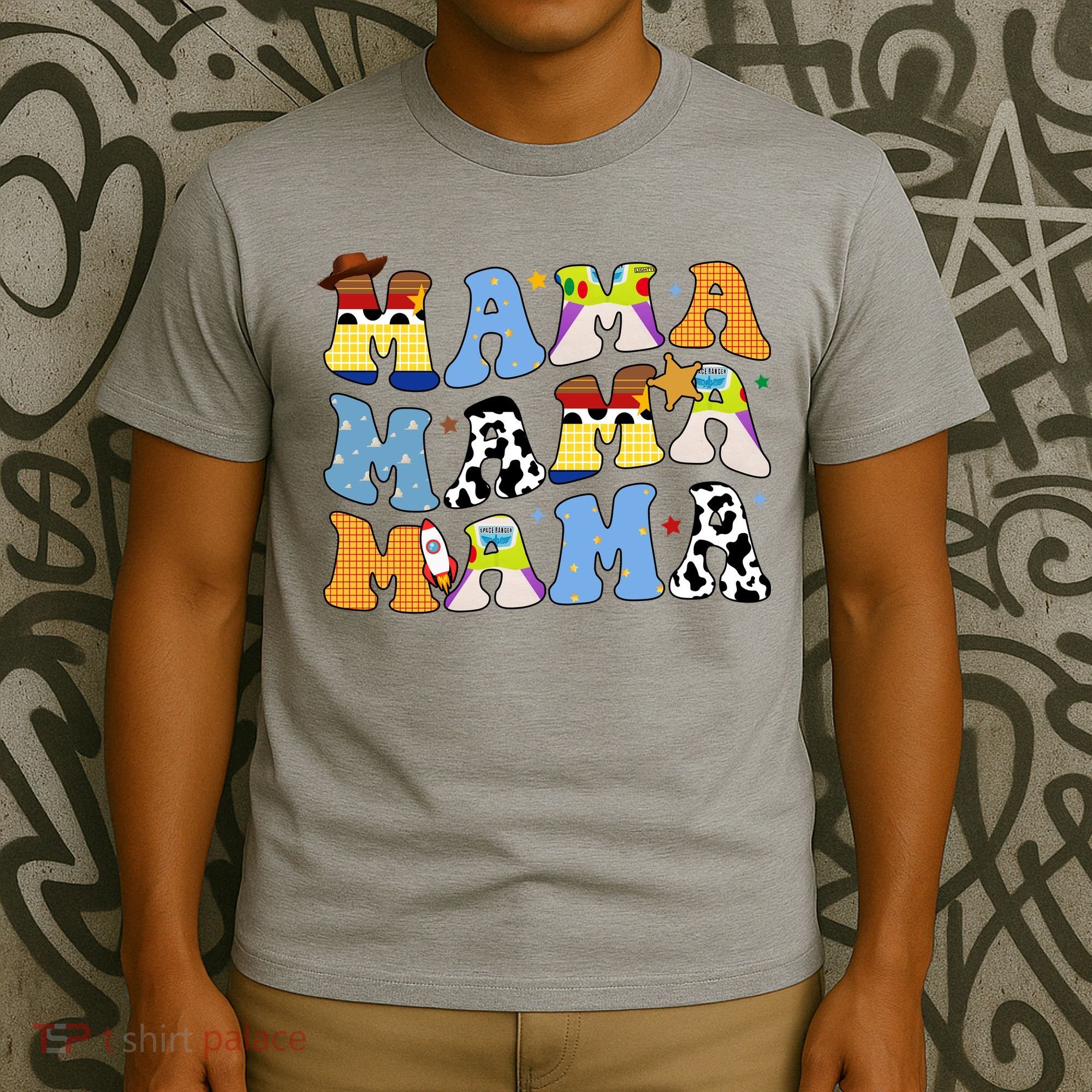 Mama Cow Girl Print Cute T-Shirt