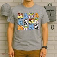 Mama Cow Girl Print Cute T-Shirt thumb 6