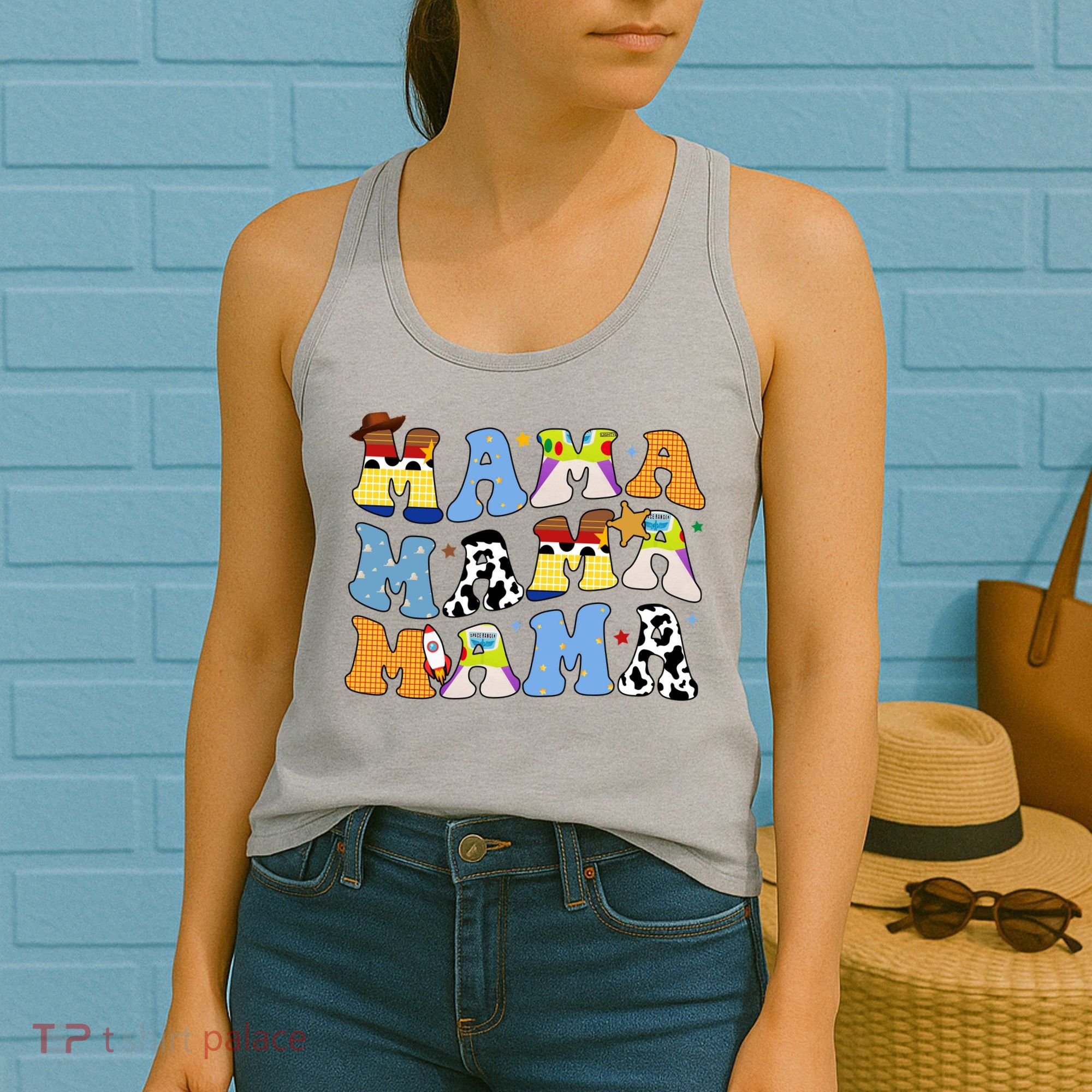 Mama Cow Girl Print Cute Women's Tank Top