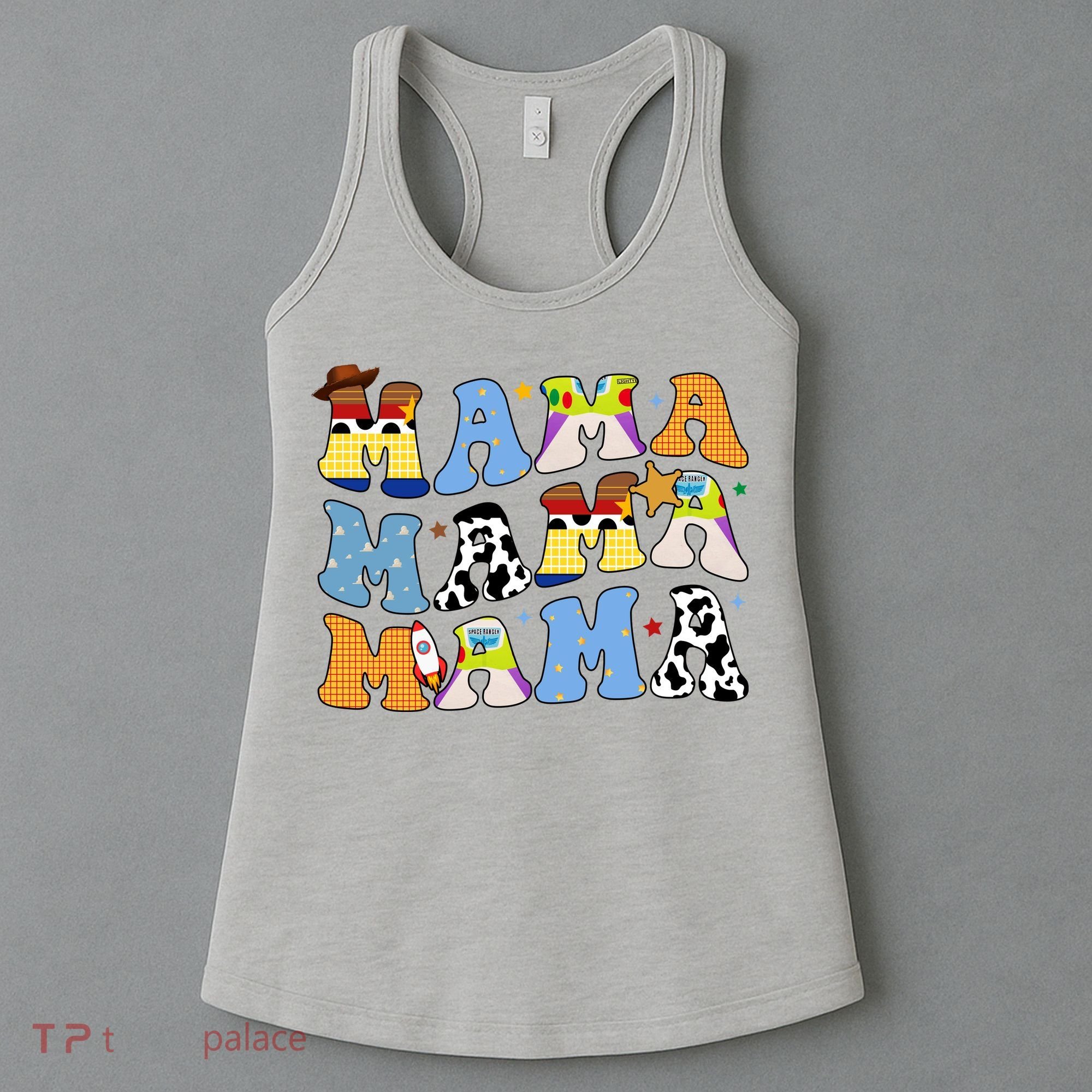 Mama Cow Girl Print Cute Women's Tank Top